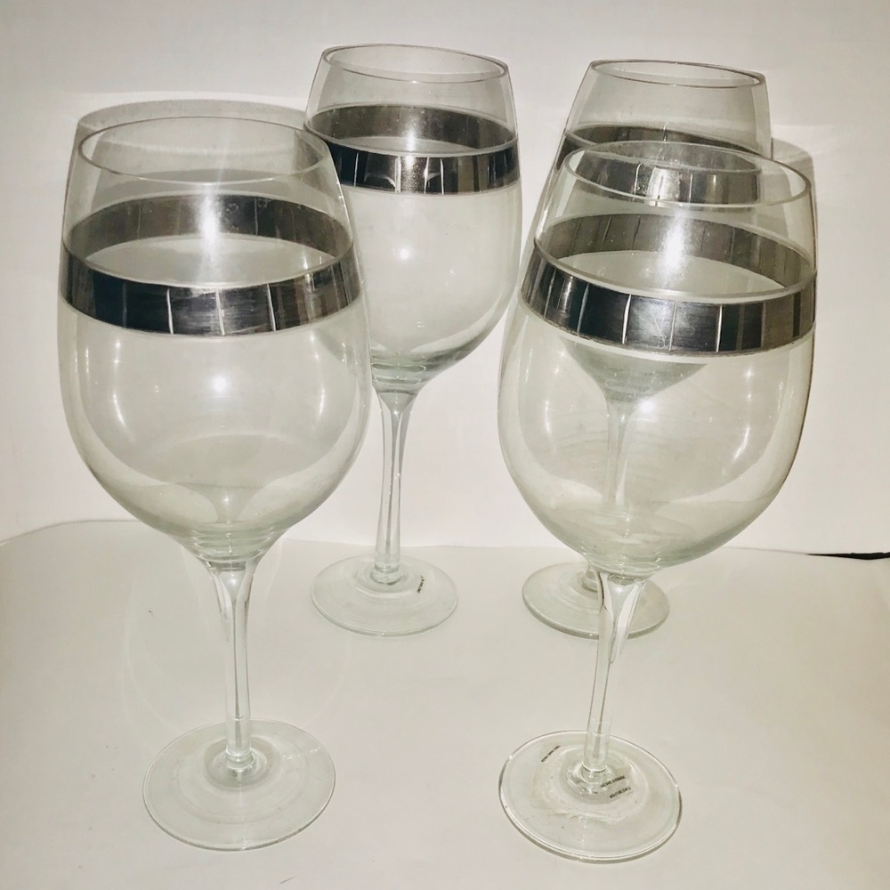 New Four Tall Large Handmade Glasses Romania